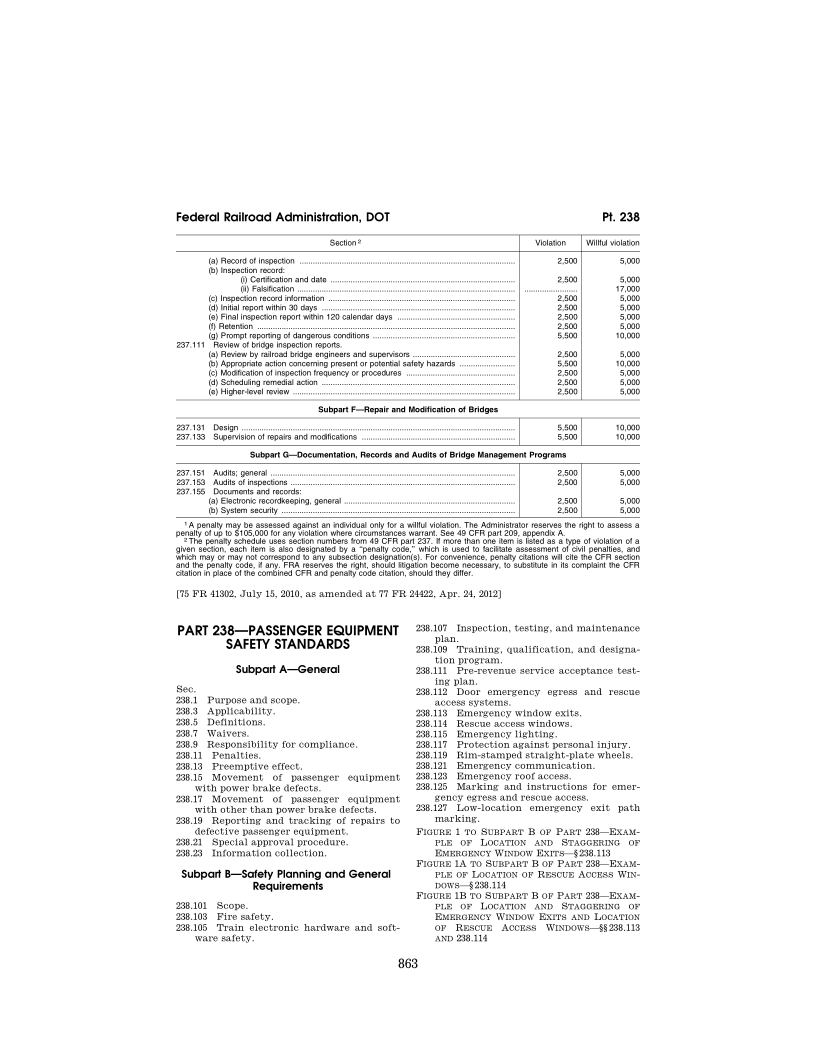 49 CFR 238-2014 客运设备安全标准