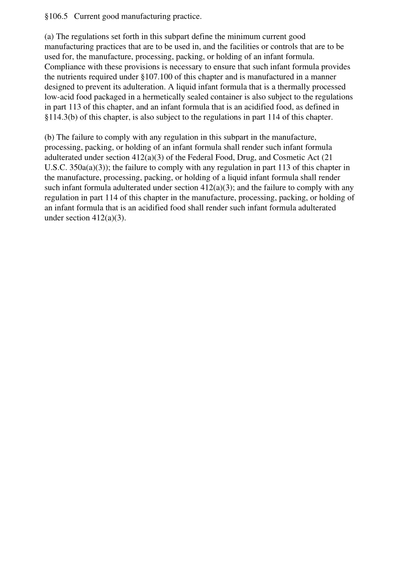 21CFR 106.5-2018 现行良好生产准则