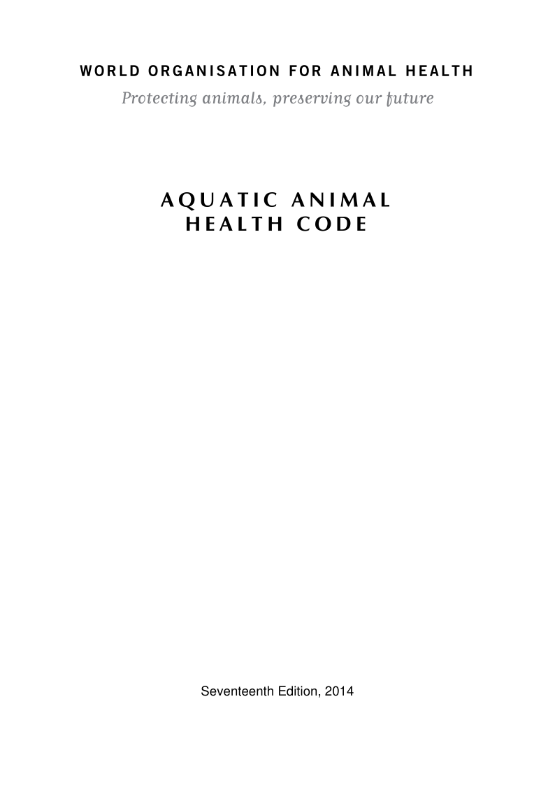 OIE Aquatic Animal Health Code -2014.png