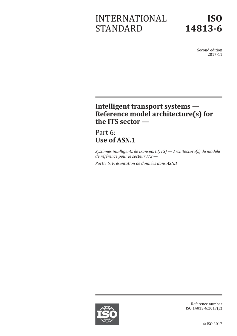 ISO 14813-6-2017 Intelligent transport systems -- Reference model architecture(s) for the ITS sector -- Part 6: Us...